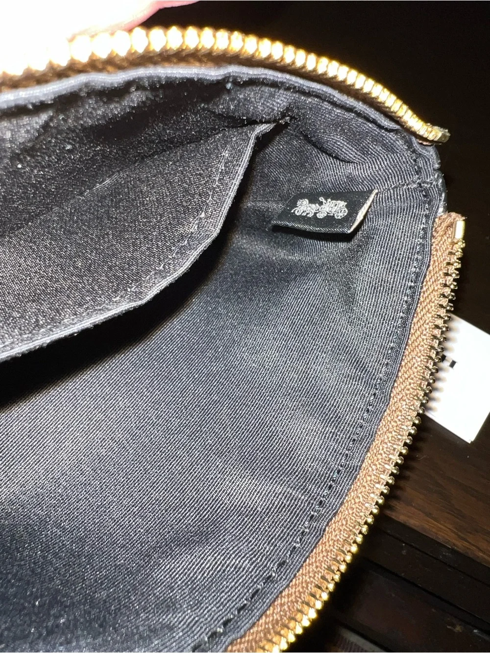 Coach Coated Canvas Corner Zip Wristlet